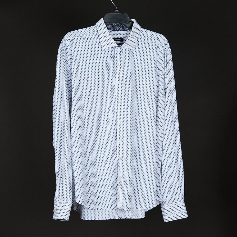 BUGATCHI Button Front Shaped Fit Men's Shirt XL